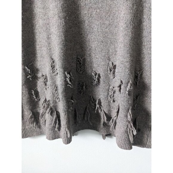 One Grey Day Alpaca Turtleneck Open Back Sleeveless Sweater Women's Size M - Picture 6 of 8